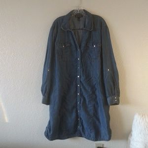 I.N.C International Concepts Denim Shirt Dress 24W